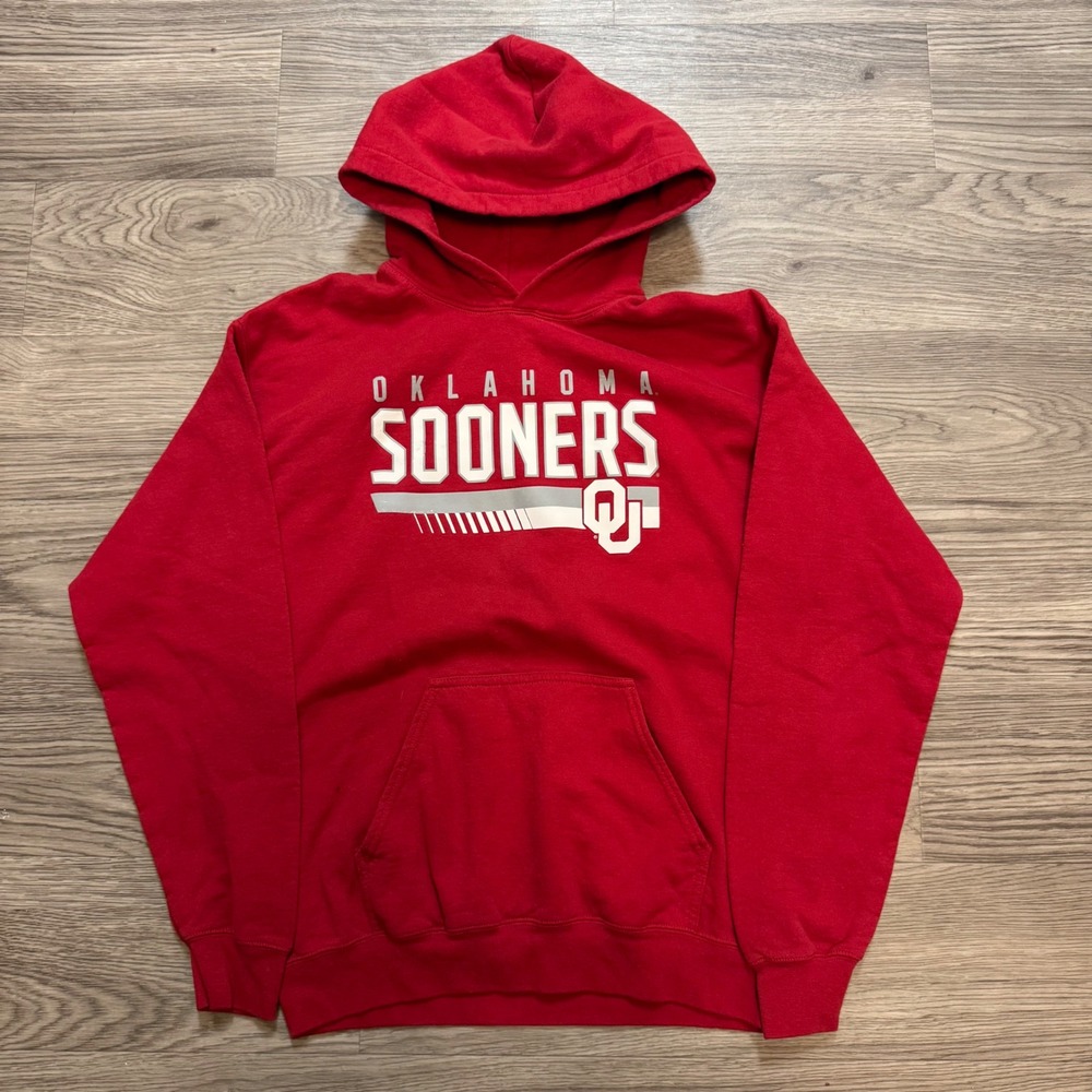 Y2K Oklahoma Sooners Hoodie Captivating Red NCAA Sweatshirt Medium